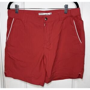 CRIQUET COURT SHORTS Mens Size Large Red Terry Pockets Casual Retro-look Preppy